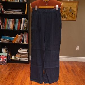 Navy Linen Pants